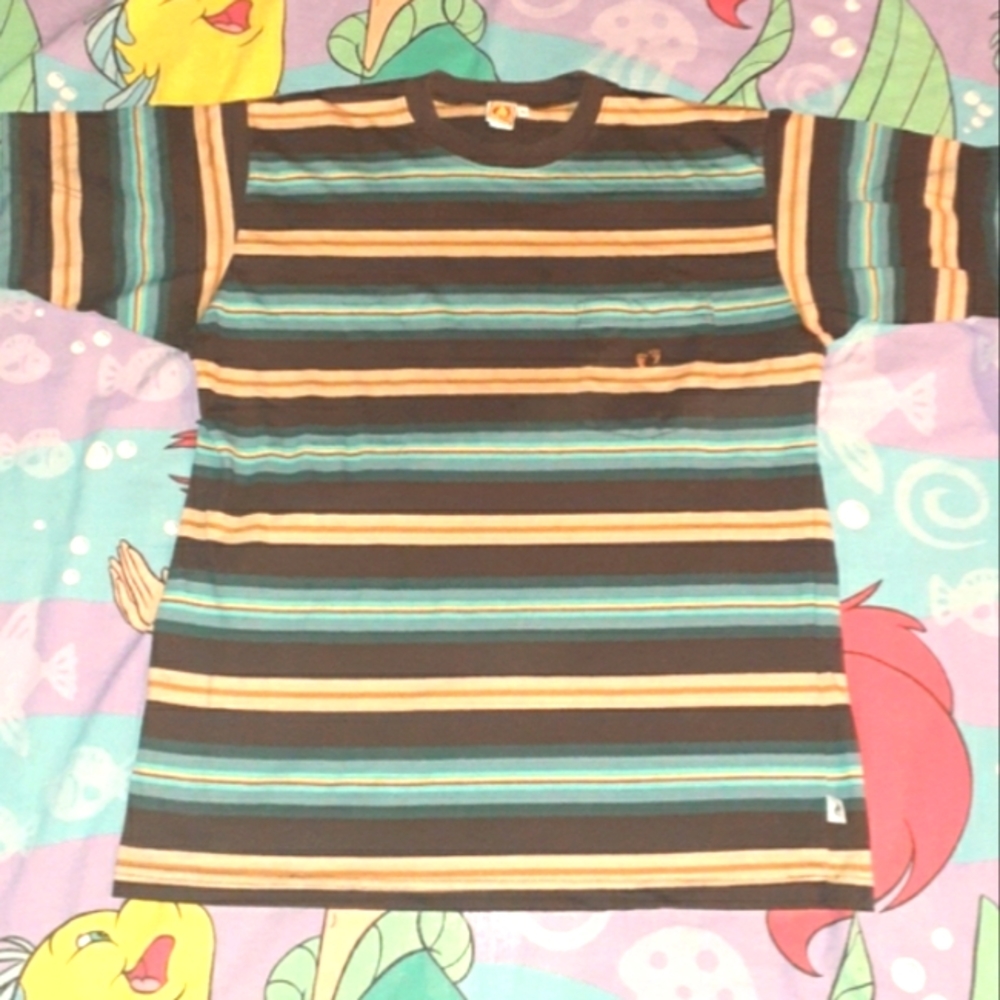 80s Hang Ten Vintage Striped Pocket Shirt Tee Surf